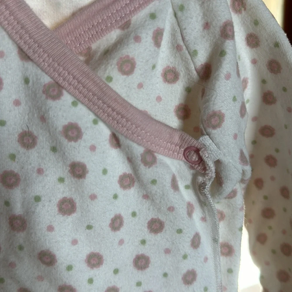 Under the Nile 100% Organic Cotton Kimono Side Snap Top & Pant Set Sz 0-3 Mths